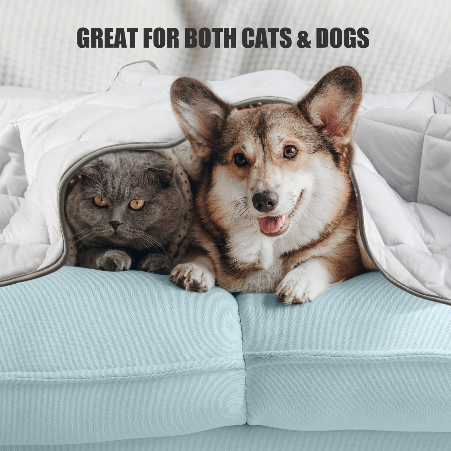 Langsprit Dog Cooling Mat for Pet Cats, Washable Breathable Ice Nylon Cooling Pad Summer Blanket for Kennels Crates Sofa Car Seats, Grey, Small