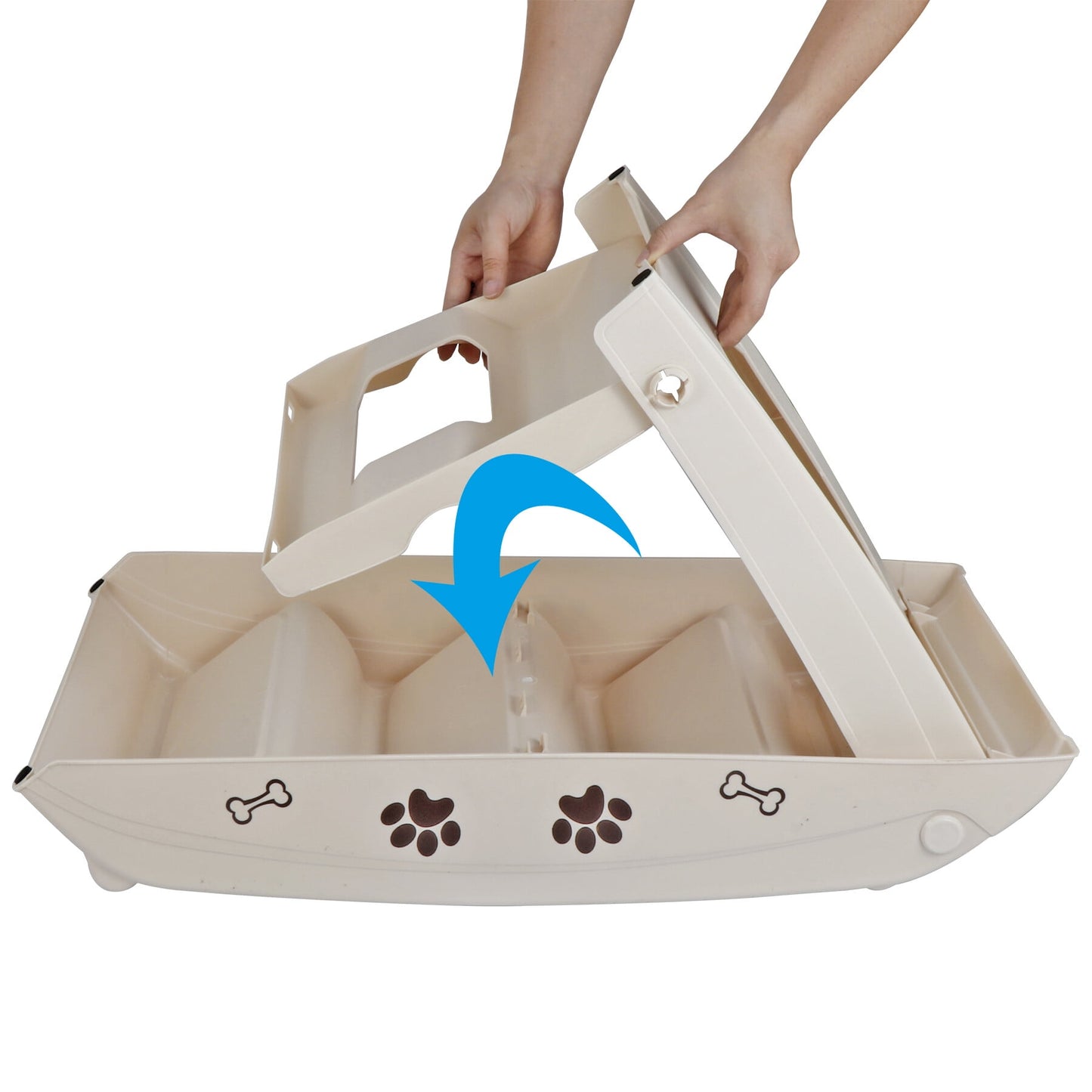 ZENSTYLE Pet Dog Foldable Stairs 4 Steps for High Bed for Small Dogs