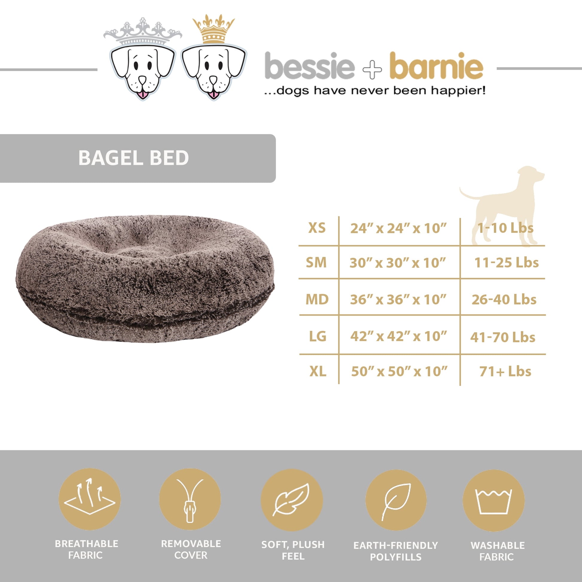 Signature Frosted Willow Luxury Shag Extra Plush Faux Fur Bagel Pet/ Dog Bed