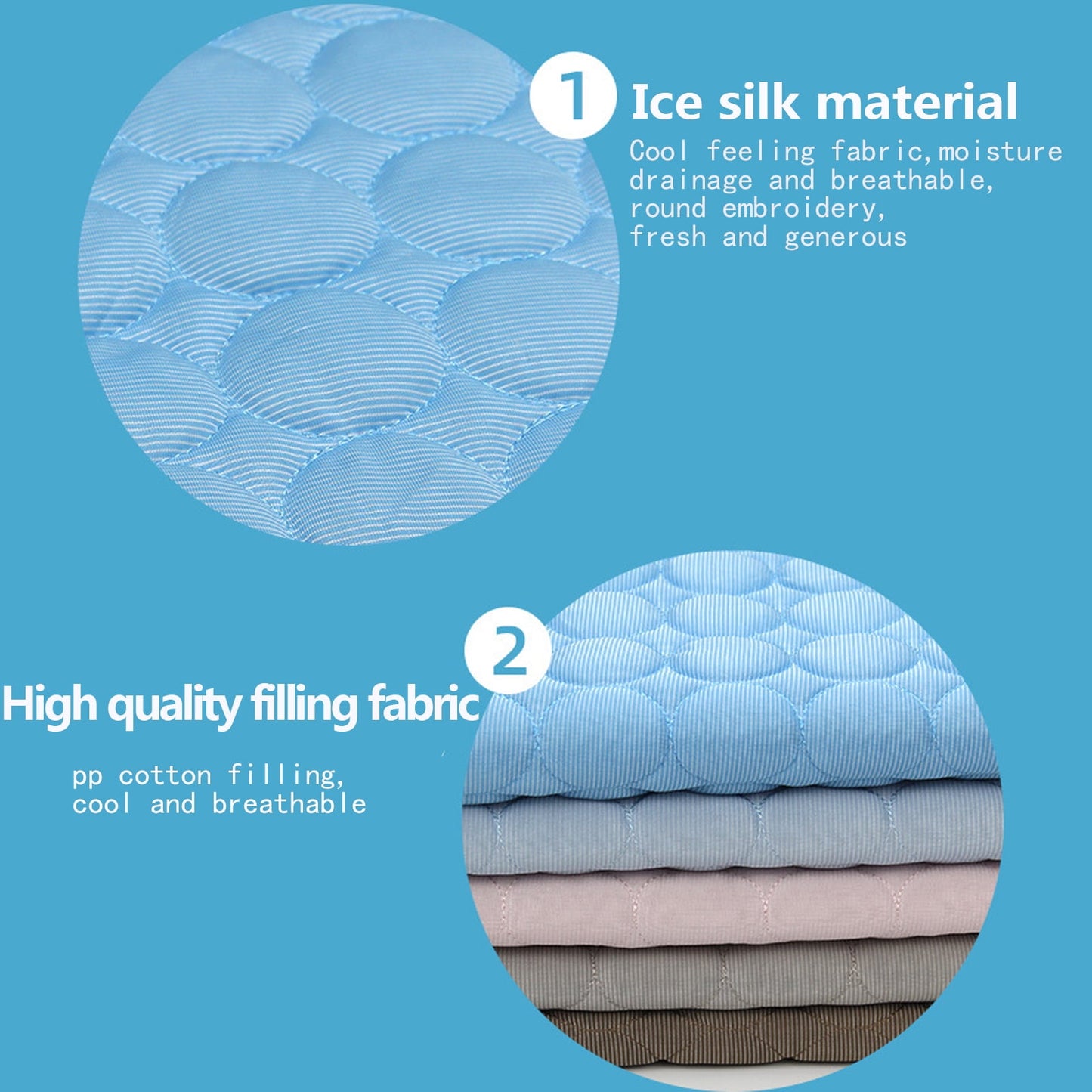 Dog Cooling Mat Self-cooling Mat for Dogs Cats Washable Protector Sleeping Dog Pad Breathable Chewable Summer Indoor Outdoor Pet Supplies Medium Puppy XL Dogs