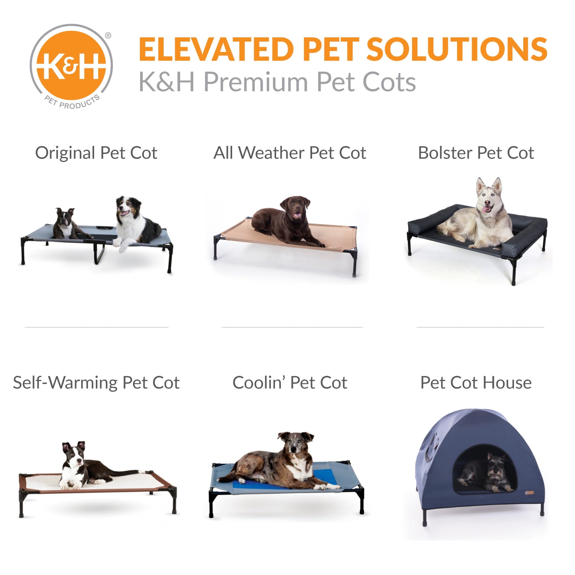 K&H Pet Products All Weather Pet Cot Tan Large 42 X 30 X 7 Inches