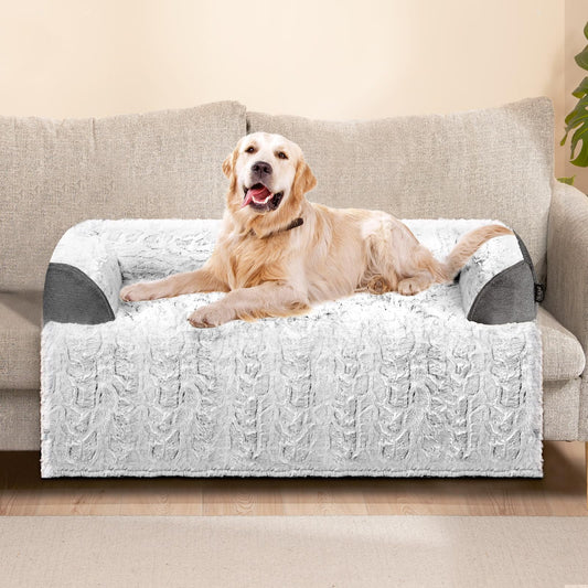 Blunique Dog Couch Bed Waterproof Pet Sofa Protector Detachable Cushion Washable, Gray 41 x 37 inch