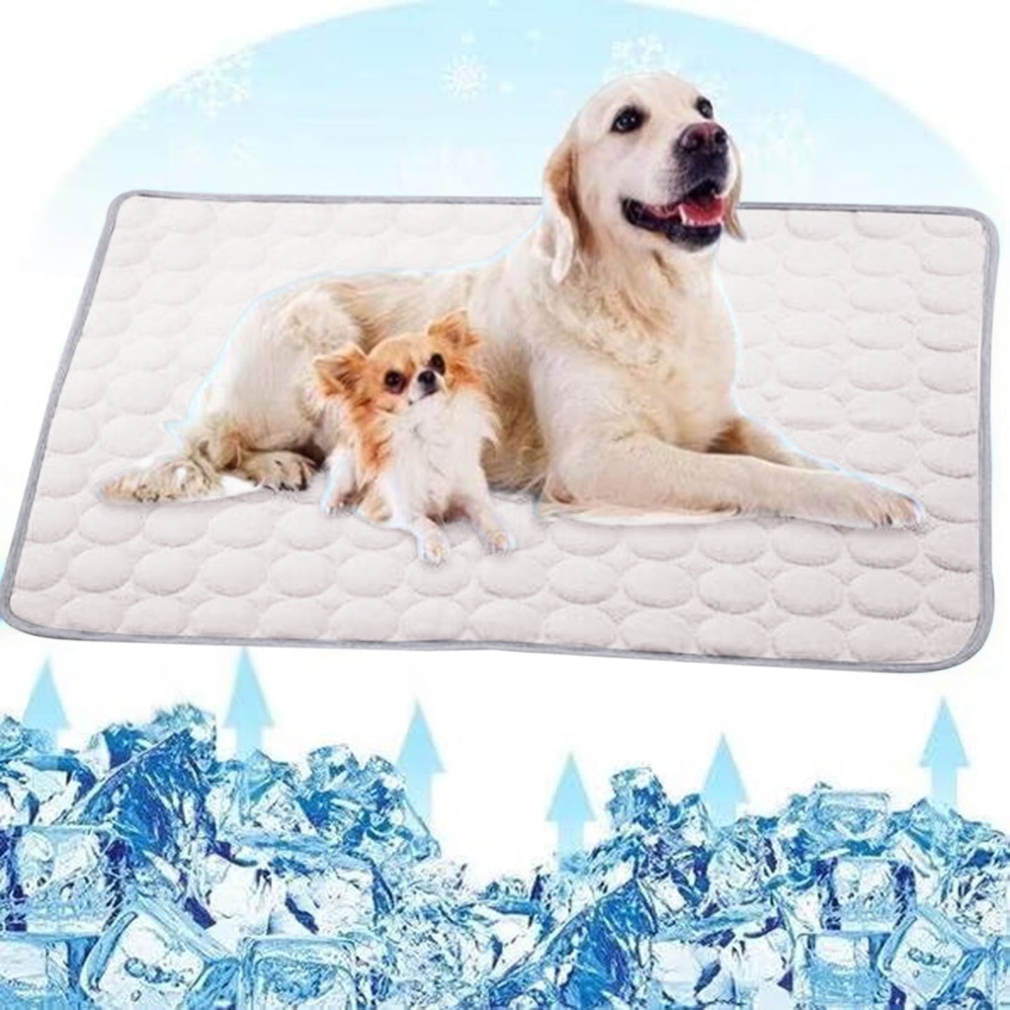 Large Size Dog Cooling Mat, Foldable Self Cooling Pad, no Water or Refrigeration Required, Washable Pet Cooling Pad for Dog, Cat, Rabbit and Guinea Pig Cages(30"Lx23.6"W)