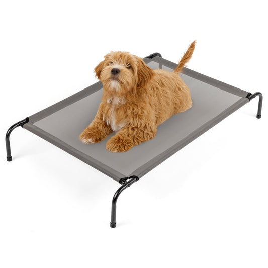 Ktaxon 50"D x 31"W Original Cooling Elevated Dog Bed, Indoor and Outdoor Gray
