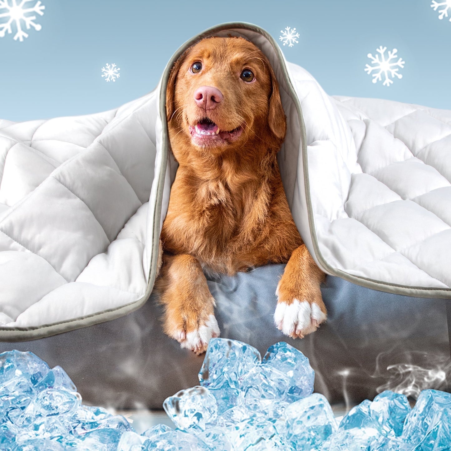 Langsprit Dog Cooling Mat for Pet Cats, Washable Breathable Ice Nylon Cooling Pad Summer Blanket for Kennels Crates Sofa Car Seats, Grey, Small