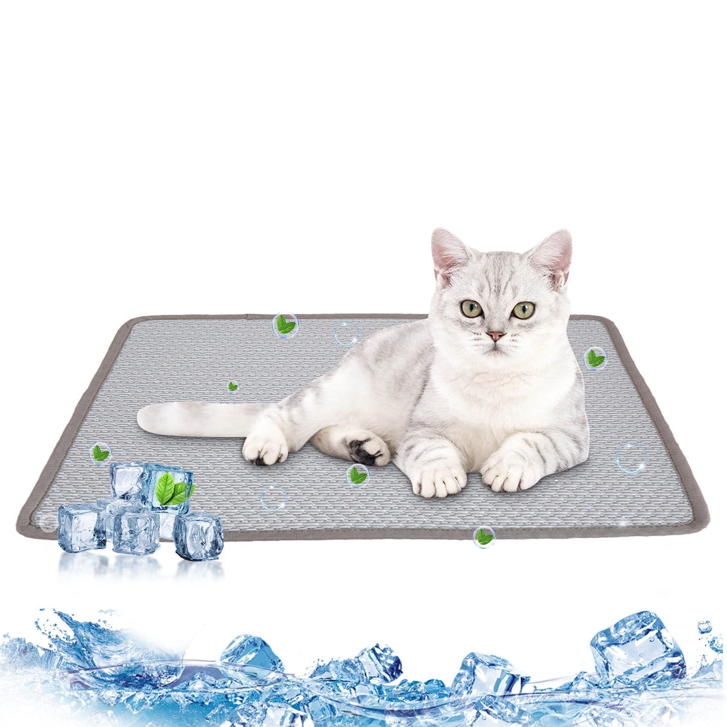 Large Size Dog Cooling Mat, Foldable Self Cooling Pad, no Water or Refrigeration Required, Washable Pet Cooling Pad for Dog, Cat, Rabbit and Guinea Pig Cages(30"Lx23.6"W)