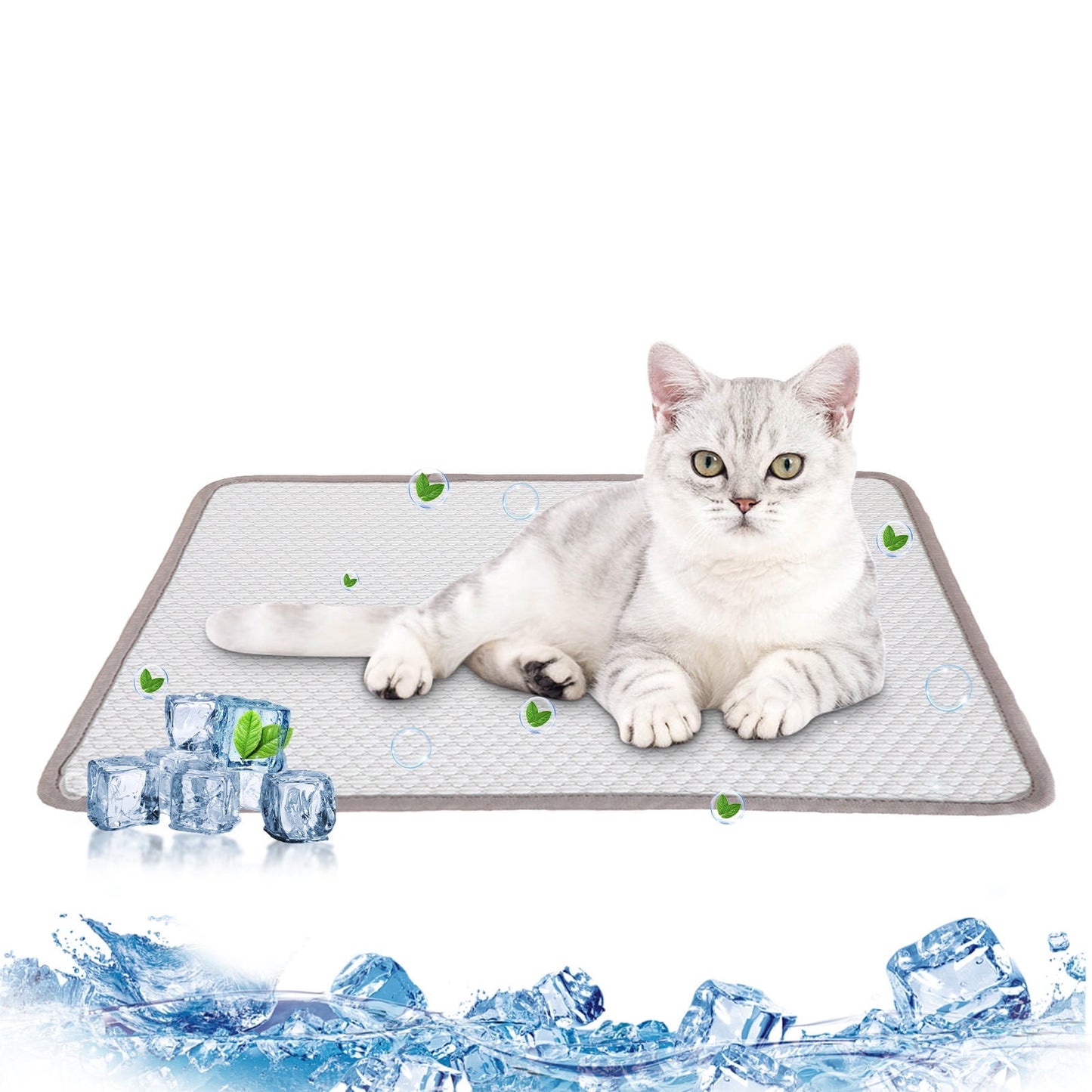 Large Size Dog Cooling Mat, Foldable Self Cooling Pad, no Water or Refrigeration Required, Washable Pet Cooling Pad for Dog, Cat, Rabbit and Guinea Pig Cages(30"Lx23.6"W)