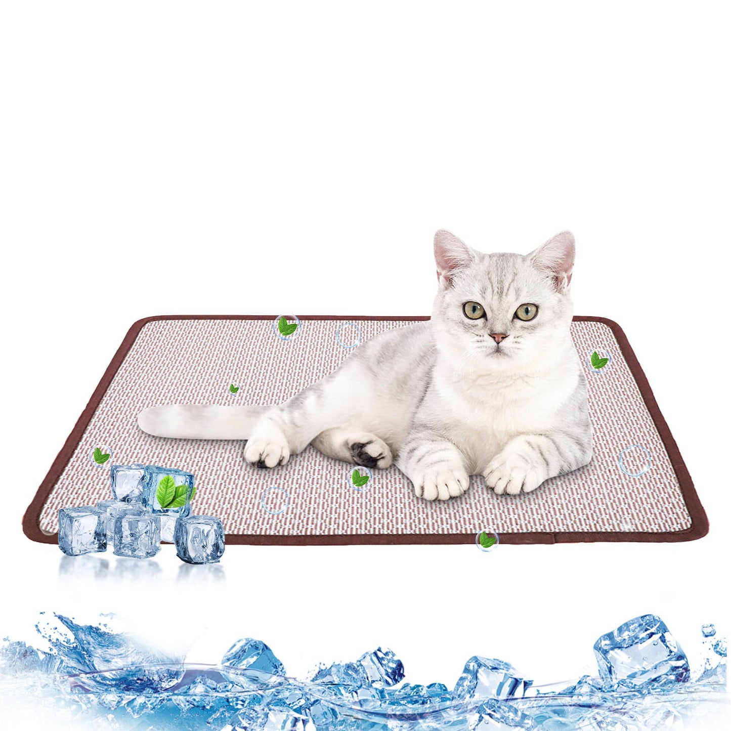 Large Size Dog Cooling Mat, Foldable Self Cooling Pad, no Water or Refrigeration Required, Washable Pet Cooling Pad for Dog, Cat, Rabbit and Guinea Pig Cages(30"Lx23.6"W)