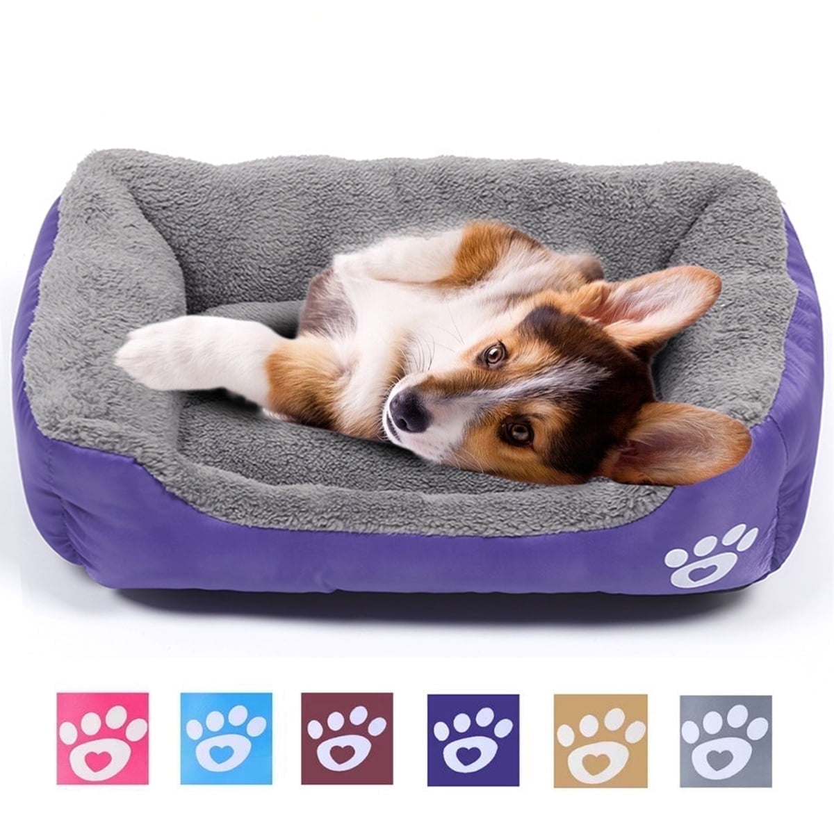 PinkSheep Dog Bed Washable Pet Cat Beds for Small Puppy Medium Dogs Cats, Wine Red