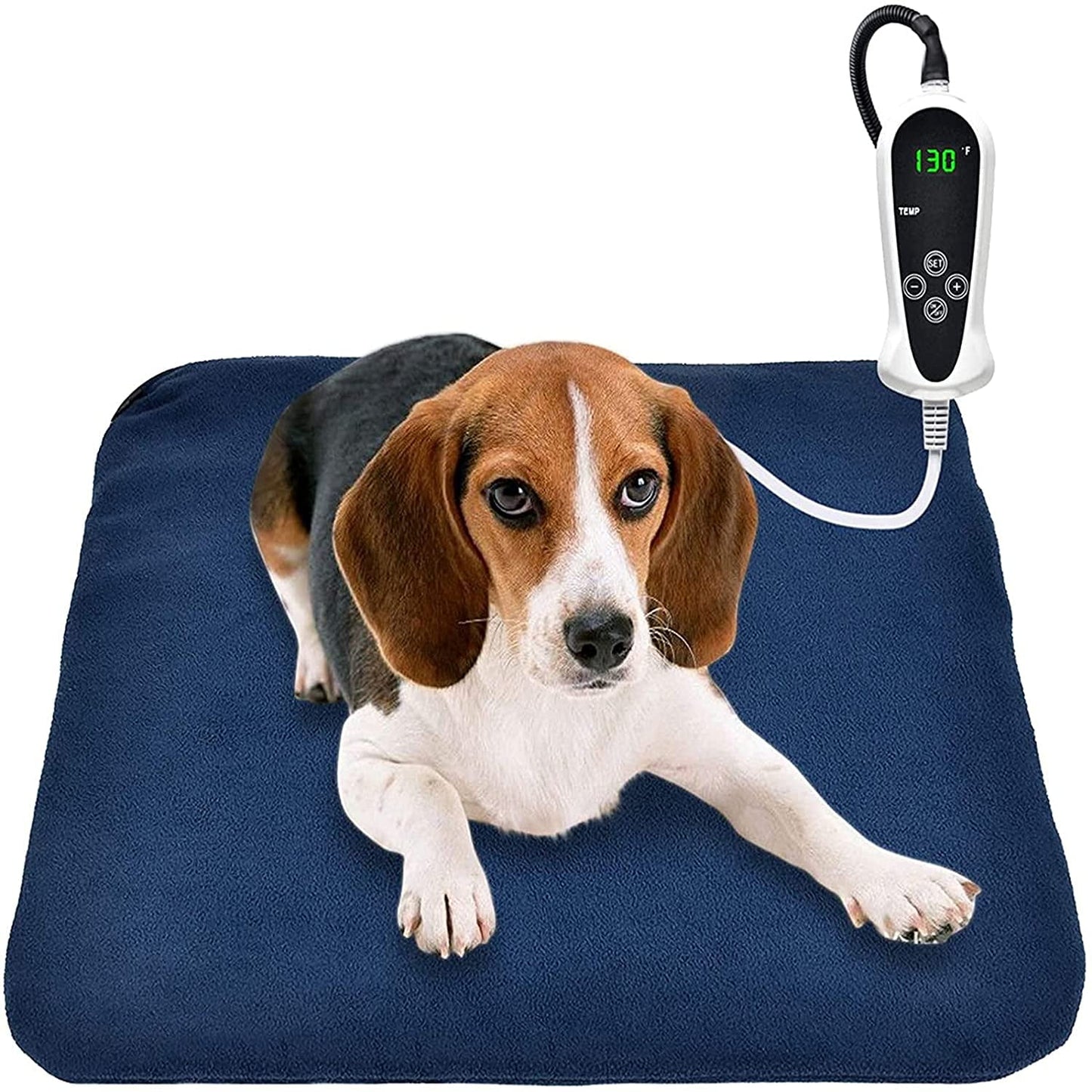 RIOGOO Pet Heating Pad, Electric Heating Pad for Dogs and Cats Indoor with Auto Power Off (M:18" x 18")