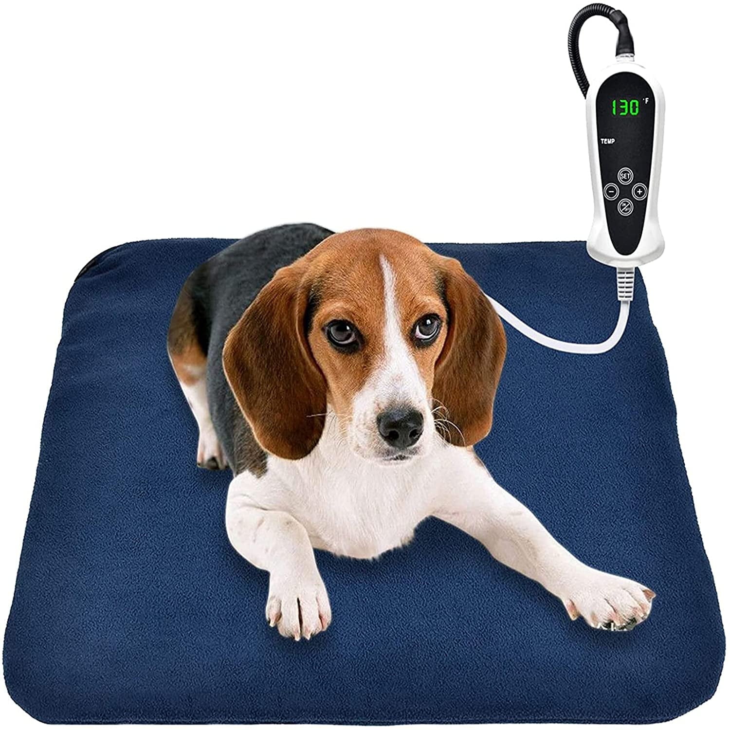 RIOGOO Pet Heating Pad, Electric Heating Pad for Dogs and Cats Indoor with Auto Power Off (M:18" x 18")