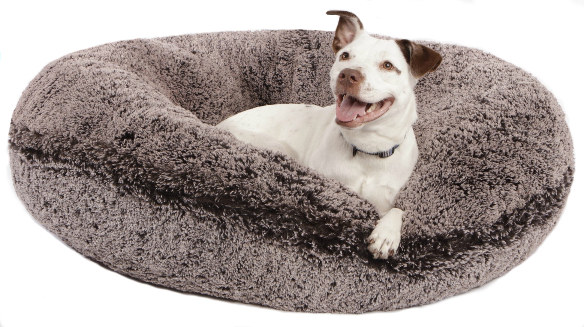Signature Frosted Willow Luxury Shag Extra Plush Faux Fur Bagel Pet/ Dog Bed