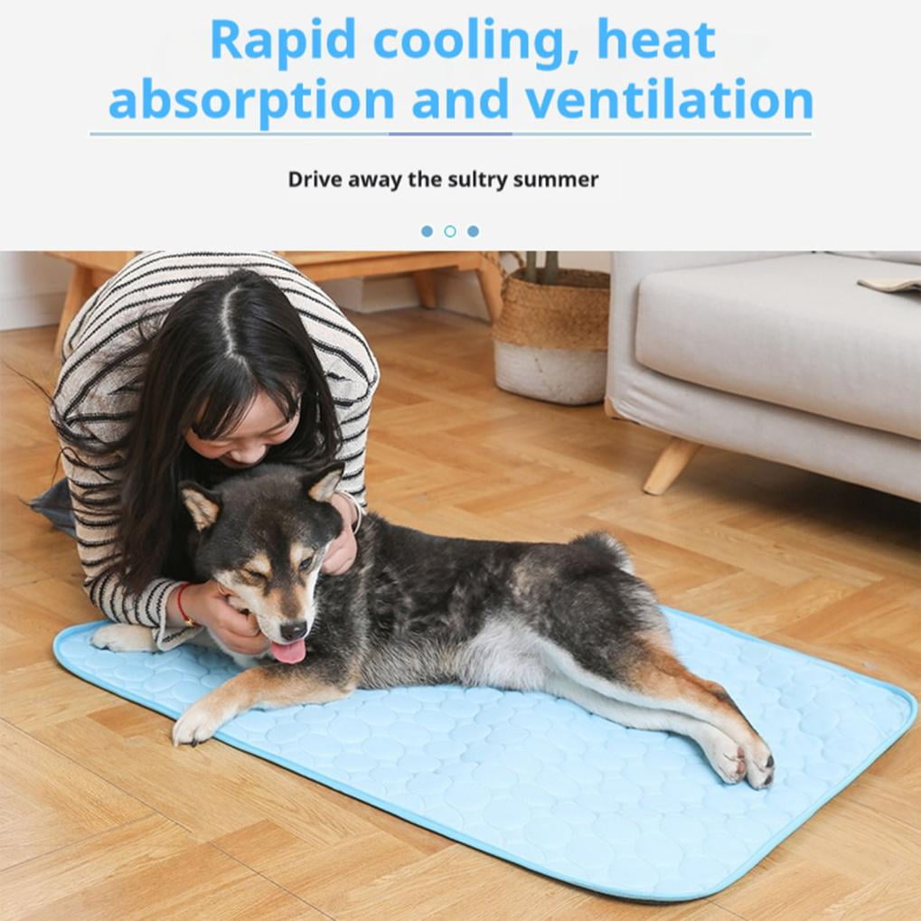 Large Size Dog Cooling Mat, Foldable Self Cooling Pad, no Water or Refrigeration Required, Washable Pet Cooling Pad for Dog, Cat, Rabbit and Guinea Pig Cages(30"Lx23.6"W)