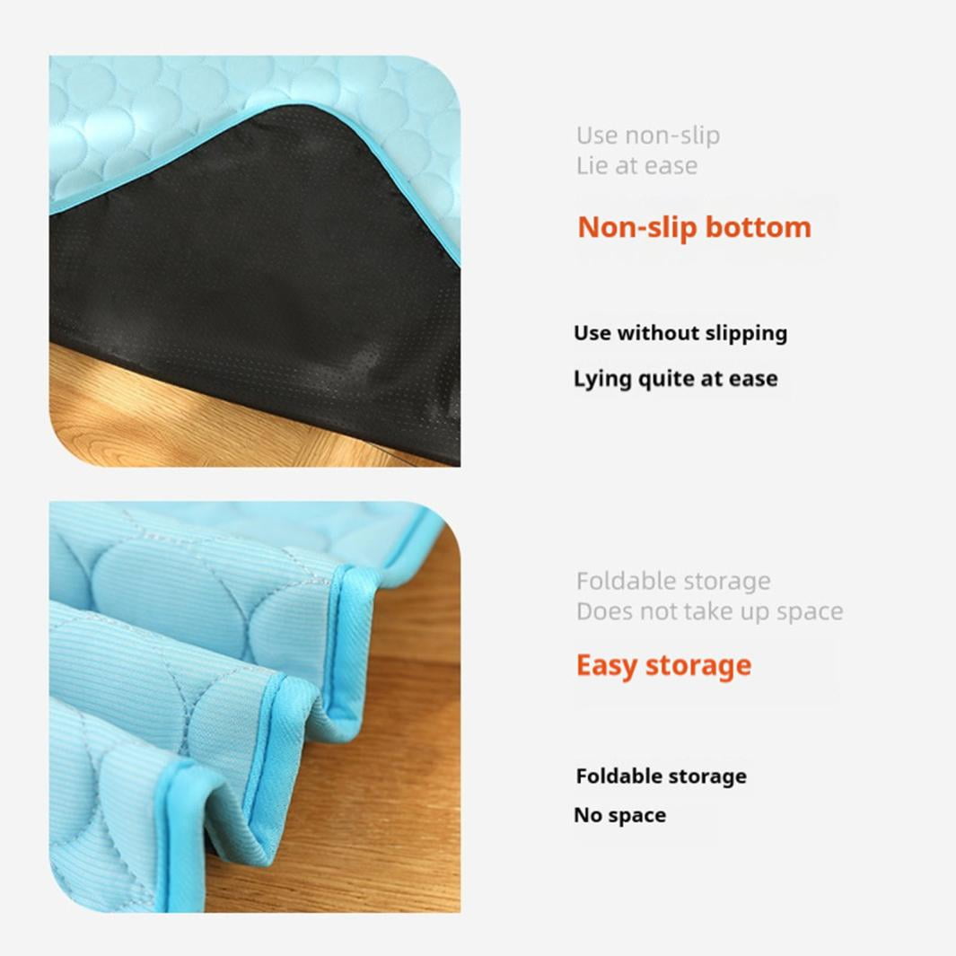 Large Size Dog Cooling Mat, Foldable Self Cooling Pad, no Water or Refrigeration Required, Washable Pet Cooling Pad for Dog, Cat, Rabbit and Guinea Pig Cages(30"Lx23.6"W)