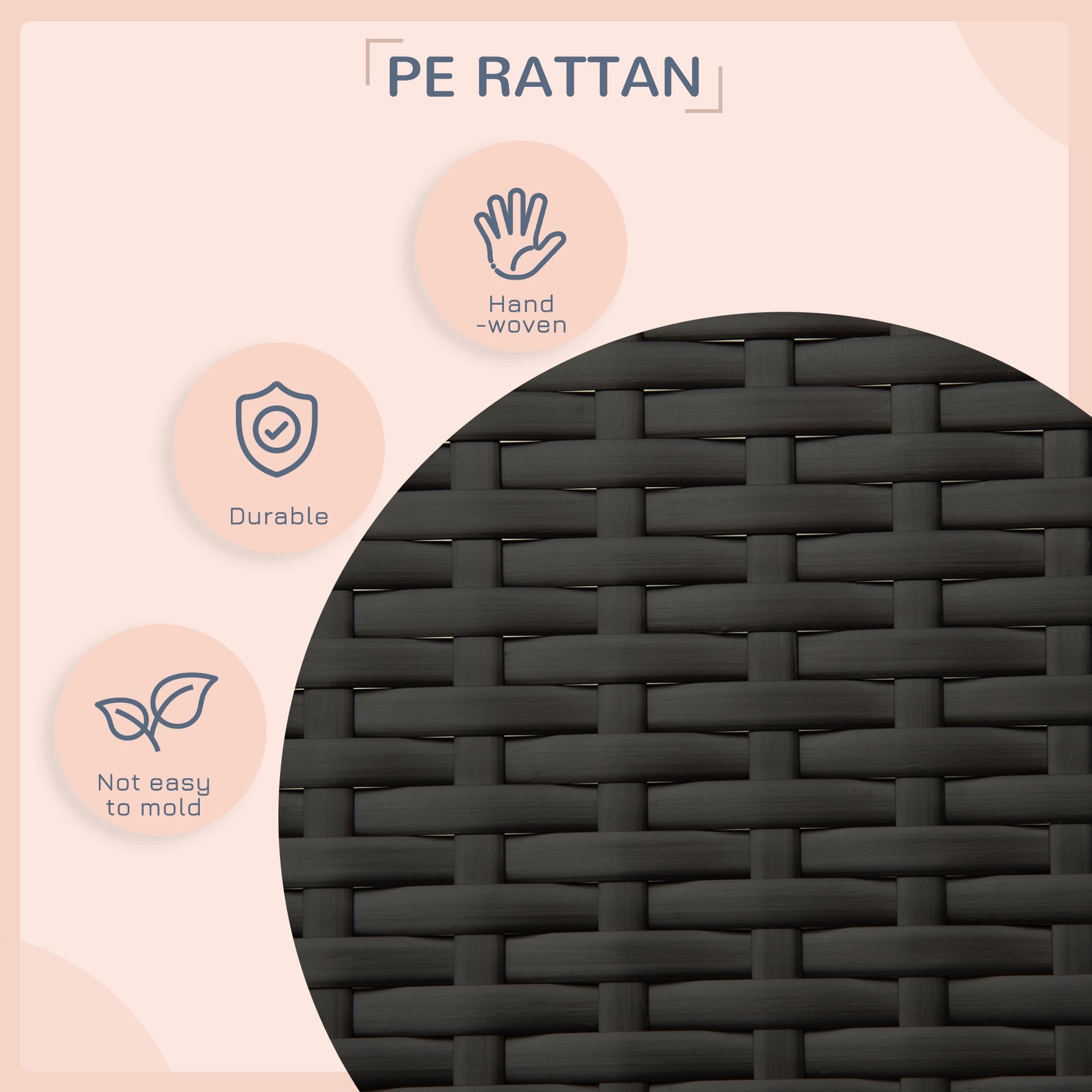 Elevated Wicker Dog House, Raised Rattan Pet Bed Cabana w/ Cushion