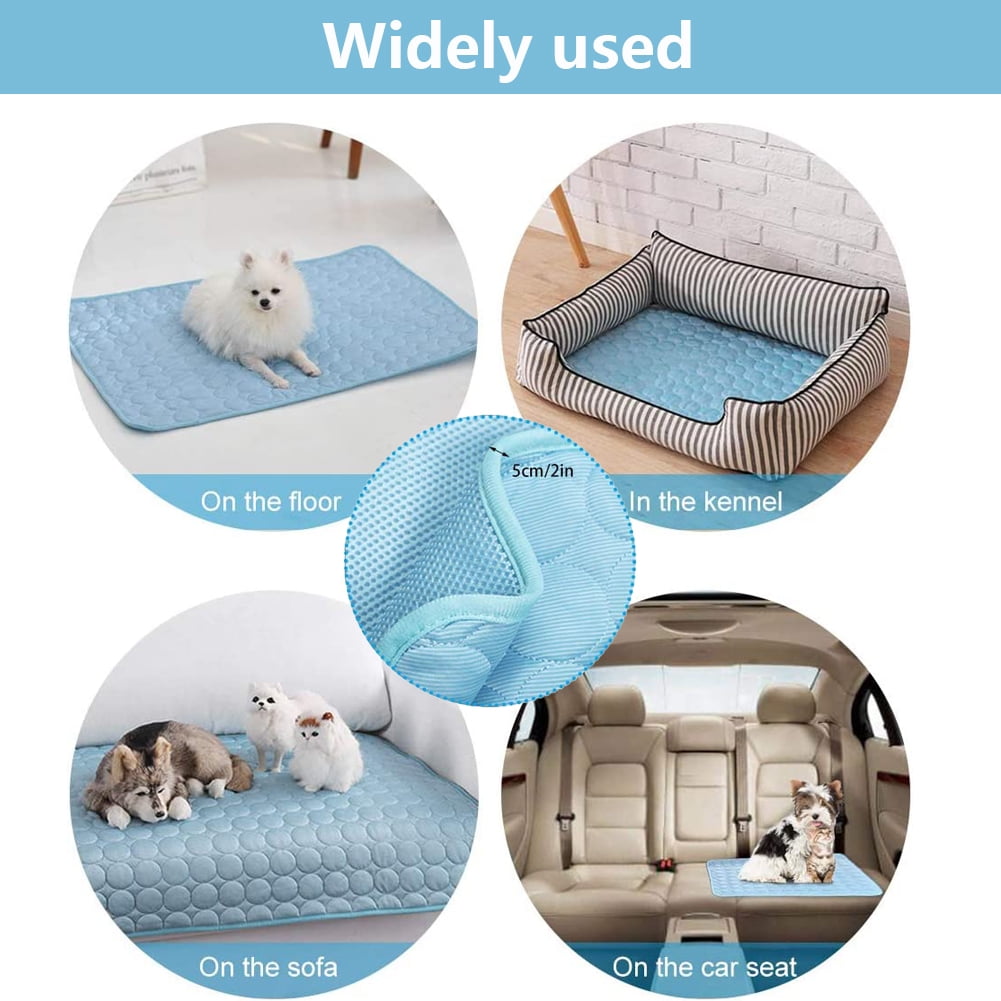 Dog Cooling Mat Self-cooling Mat for Dogs Cats Washable Protector Sleeping Dog Pad Breathable Chewable Summer Indoor Outdoor Pet Supplies Medium Puppy XL Dogs
