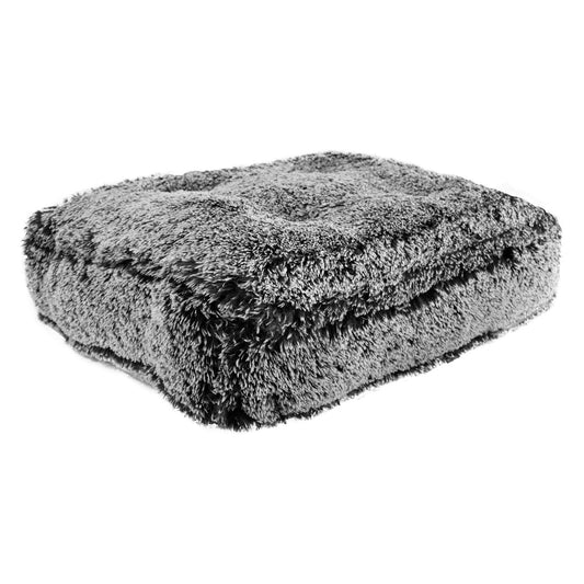 Bessie and Barnie Midnight Frost Luxury Shag Extra Plush Faux Fur Rectangle Pet/Dog Bed