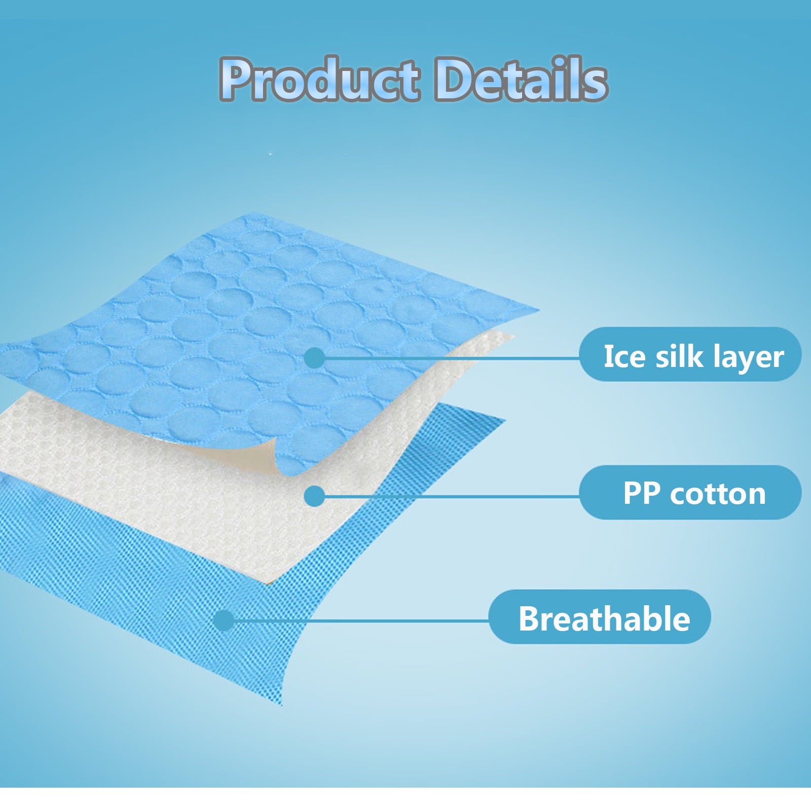 Dog Cooling Mat Self-cooling Mat for Dogs Cats Washable Protector Sleeping Dog Pad Breathable Chewable Summer Indoor Outdoor Pet Supplies Medium Puppy XL Dogs
