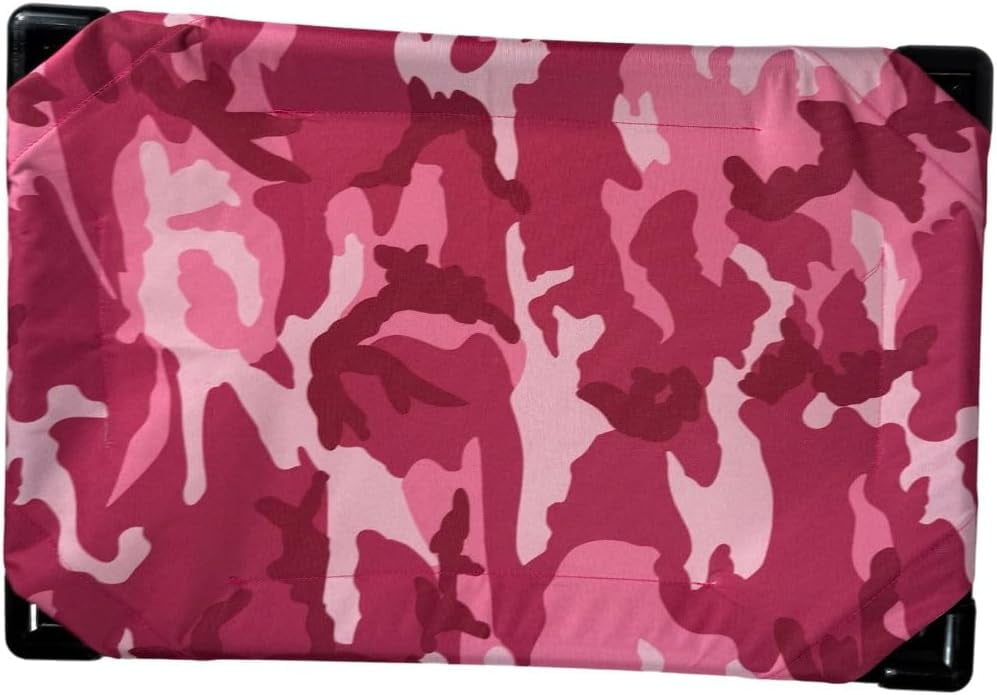 Pink Camo – Easy-to-Clean Handcrafted Elevated, Cot-Style Dog Bed